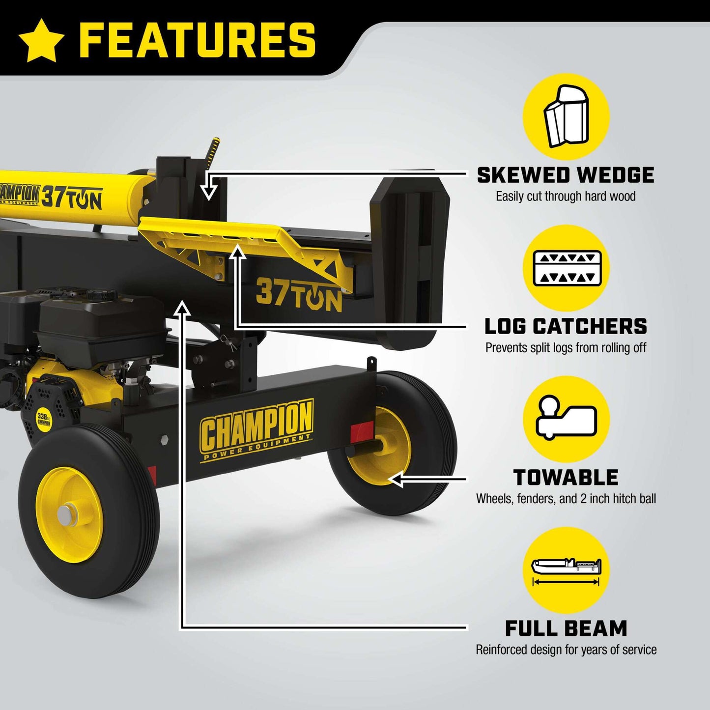 37-Ton Log Splitter