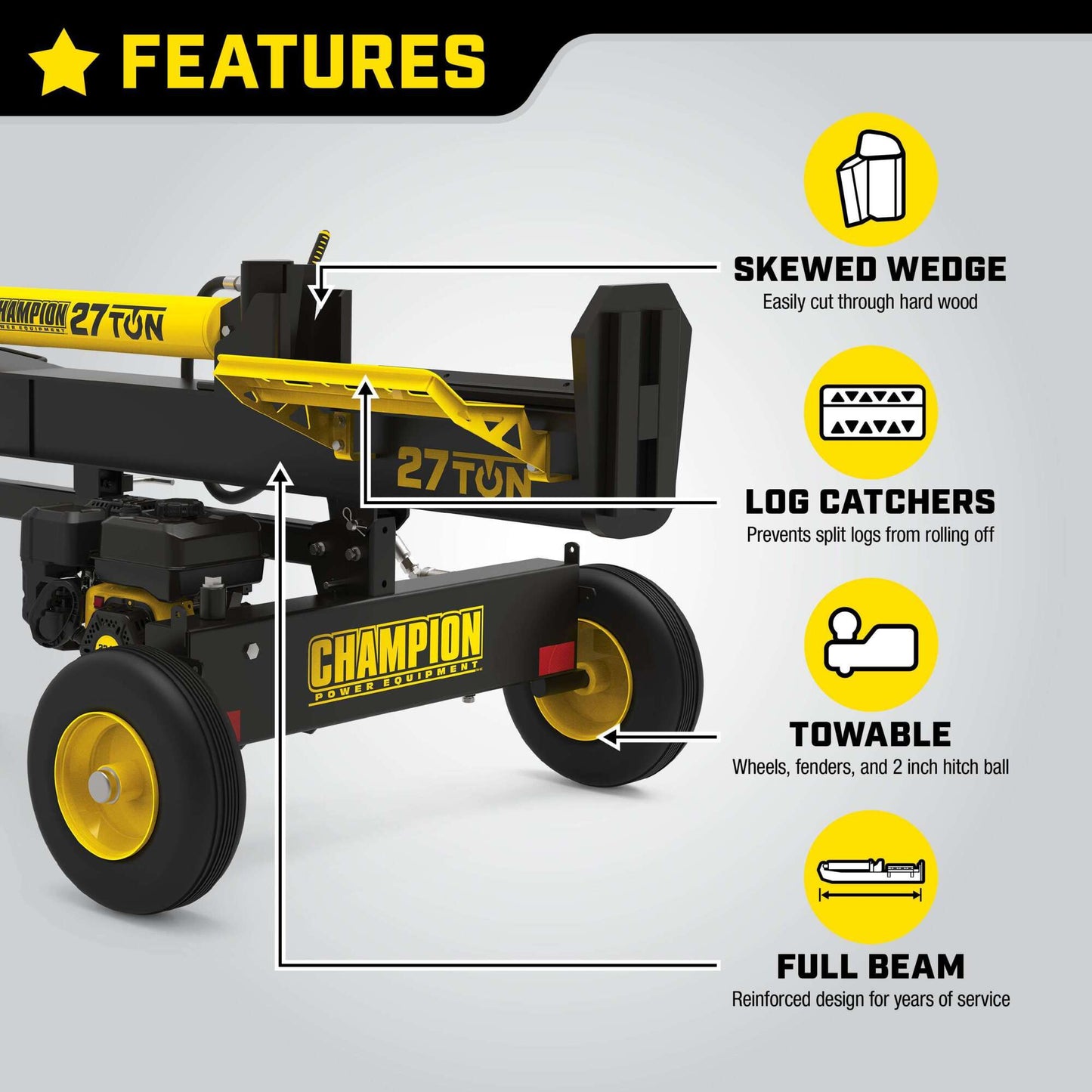 27-Ton Log Splitter